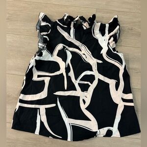 Stylish Black, Light Pink & White  Top